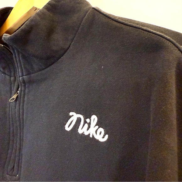 Nike Girl’s Black Basketball Half-Zip Cropped Sweatshirt Size L Casual Logo - Picture 7 of 16